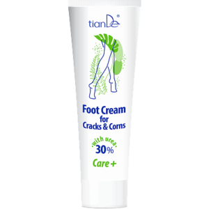 Krém na nohy s 30 % močoviny na pokožku s prasklinami a otlakmi